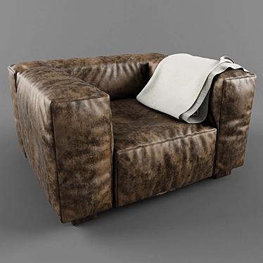 Vintage Leather Chair 3D model image 1 