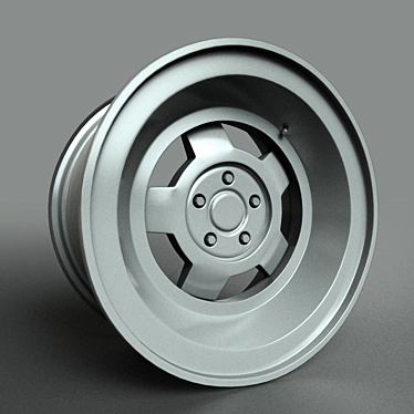 Vintage Style Wheel for Classic Japanese Cars 3D model image 1 