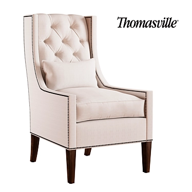 Classic Chandler Wing Chair - Luxury and Comfort 3D model image 1 