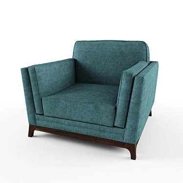 Cozy Velvet Armchair 3D model image 1 