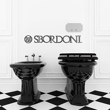 SBORDONI Neoclassica Black Sanitaryware 3D model image 1 