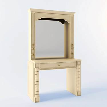 Giovanni Firm Cream Facade Dressing Table 3D model image 1 