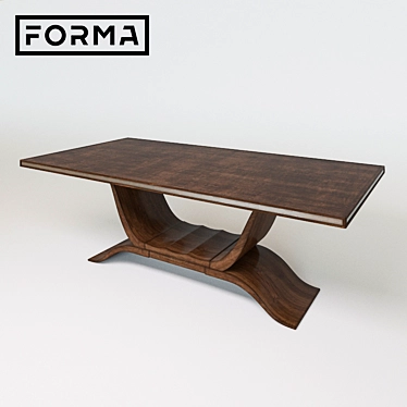 Wave Dining Table: Forma Collection 3D model image 1 