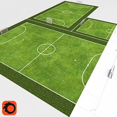 Mini-Football Fields - Various Sizes 3D model image 1 