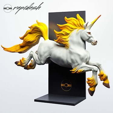 Title: Fiery Beauty: Rapidash Sculpture 3D model image 1 