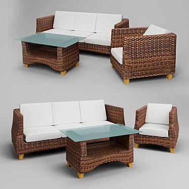 Nola Lounge Set - Modern and Stylish 3D model image 1 