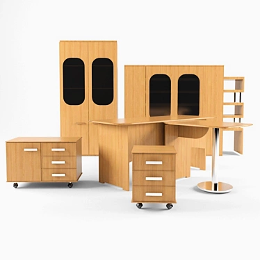 Complete Office Furniture Set 3D model image 1 