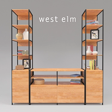 Modular Storage Console and Shelving 3D model image 1 