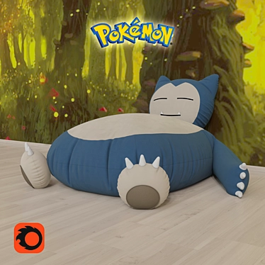 Snorlax Bean Bag Chair 3D model image 1 