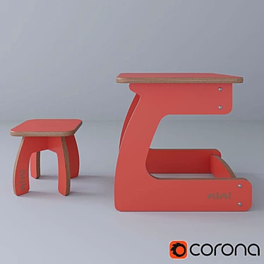 Kids' Room Furniture Set | 2 Color Options 3D model image 1 