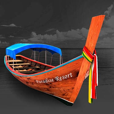 Title: Southeast Asian Longtail Boat 3D model image 1 