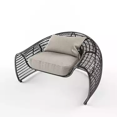 Croissant Chair: Elegant Comfort and Style 3D model image 1 