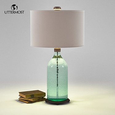 Massana Table Lamp & Book Set 3D model image 1 