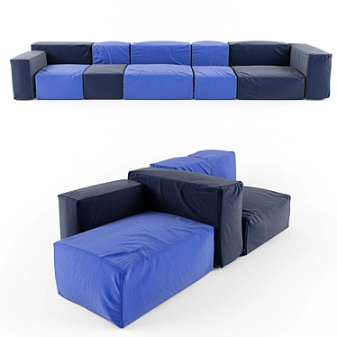 Modular Magnetic Sofa: Sofa Esedra 3D model image 1 