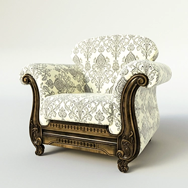 Elegant Rubens Armchair 3D model image 1 