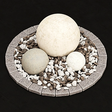 Stone Flower Bed: High-Quality Textures & Versatile Compatibility 3D model image 1 