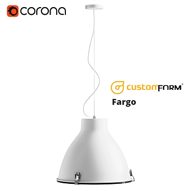 Custom Form Fargo: Customizable 42cm Lampshade 3D model image 1 
