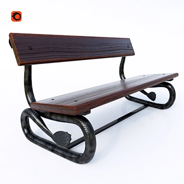 Dragon Bench: Unique Outdoor Seating 3D model image 1 