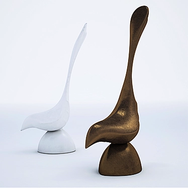 Graceful Avian Sculpture 3D model image 1 
