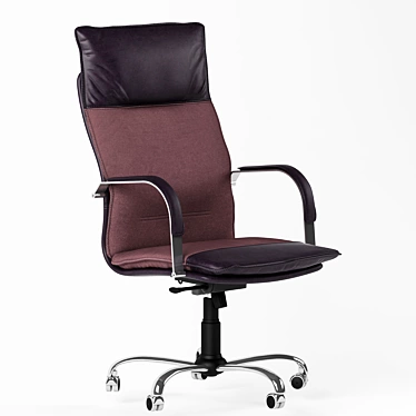 Berlin P Chair: Premium Combination of Leather and Fabric 3D model image 1 