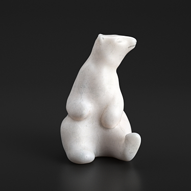 Arctic Majesty: Polar Bear Sculpture 3D model image 1 