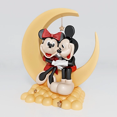 Adorable Mickey Minnie Figurine 3D model image 1 