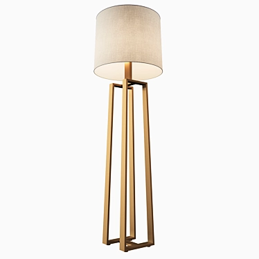 Sleek Elegance: Holly Hunt Helena Floor Lamp 3D model image 1 