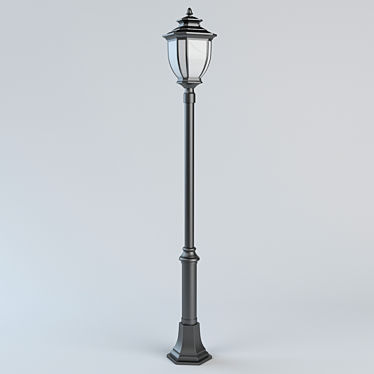 Sleek Outdoor Wall Light 3D model image 1 