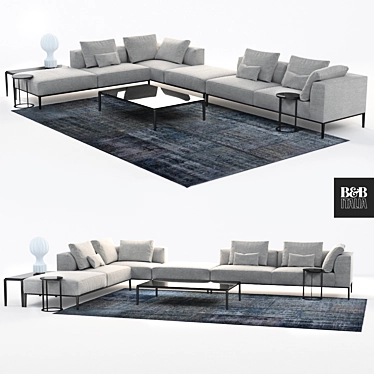 Contemporary Chic: B&B Italia Michel Effe Sofa 3D model image 1 