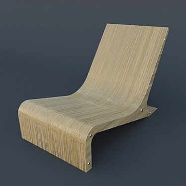 Modular Plywood Chair 3D model image 1 