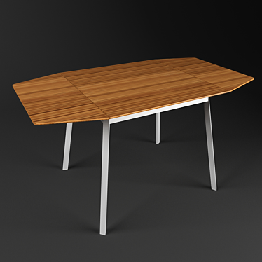 Bamboo-Infused Aluminum Table 3D model image 1 