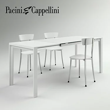 PACINI e CAPPELLINI Modern Dining Set 3D model image 1 