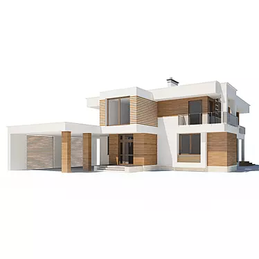 Modern Style Home 3D model image 1 