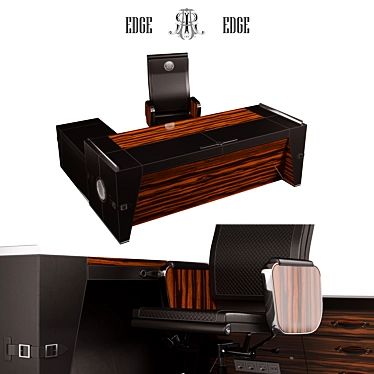 Elegant ART EDGE Desk and Chair 3D model image 1 