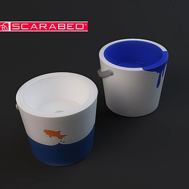 BUCKET 30 - Stylish Lay-on Washbasin by Scarabeo 3D model image 1 