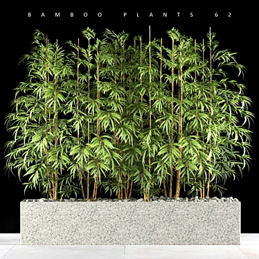 Natural Bamboo Plants - Set of 62 3D model image 1 