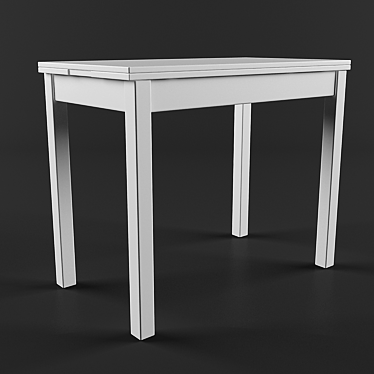 BYURSTA Extendable White Table 3D model image 1 