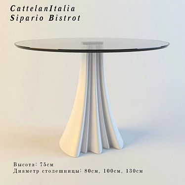 Sipario Bistrot Table by Cattelan Italia 3D model image 1 