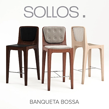 Elegant Wood Banqueta: Bossa 3D model image 1 