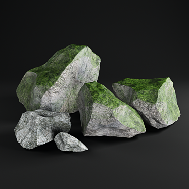 Serenity Stones: Assorted Natural Mountain Stones 3D model image 1 