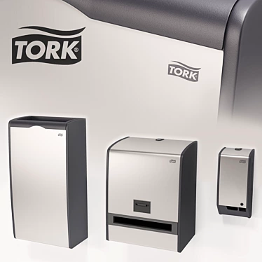 TORK Touch Dispenser Set + Basket 3D model image 1 