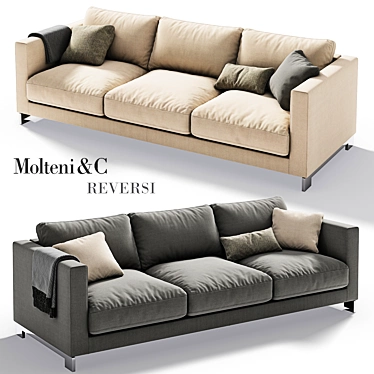 Molteni & C Reversi 2-Seater Sofa 3D model image 1 