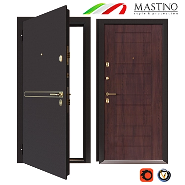 MASTINO STRADA Metal Entry Door 3D model image 1 