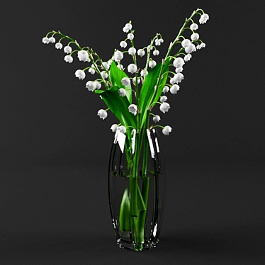 Elegant Lily Bouquet 3D model image 1 