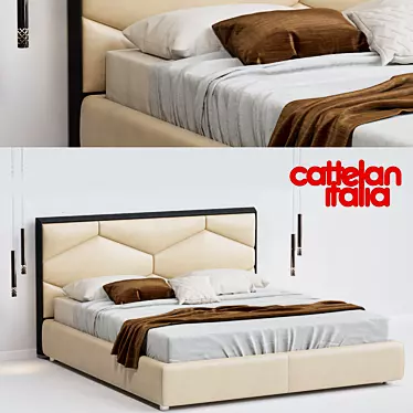 Cattelan Edward Bed: Sleek and Stylish 3D model image 1 