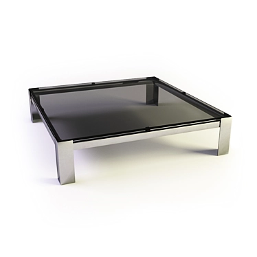 Sleek Steel Eos Coffee Table 3D model image 1 