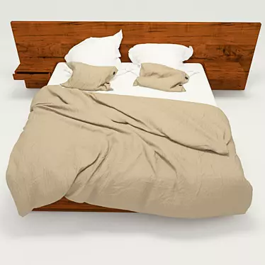 Drawers Bed Set 3D model image 1 