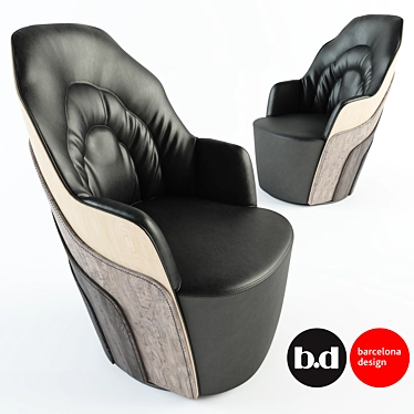 BD Couture Armchair: Elegant and Timeless 3D model image 1 