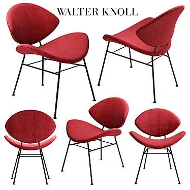 Elegant Fishnet Armchair by Walter Knoll 3D model image 1 