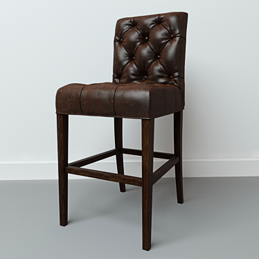 BENNETT PARSONS Leather Bar Stool 3D model image 1 